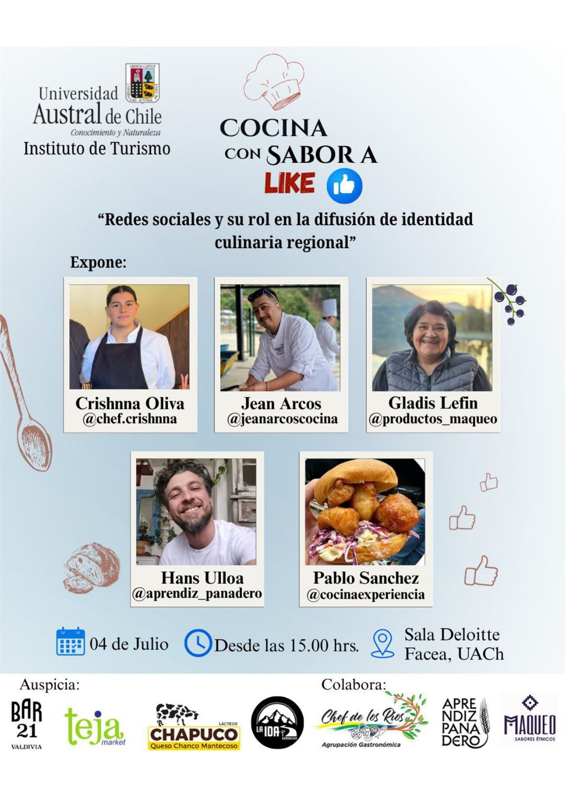 Seminario Cocina con sabor a Like – FACEA UACH